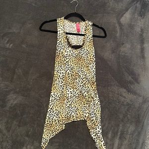 Retro Doll Leopard Print Top. XL.